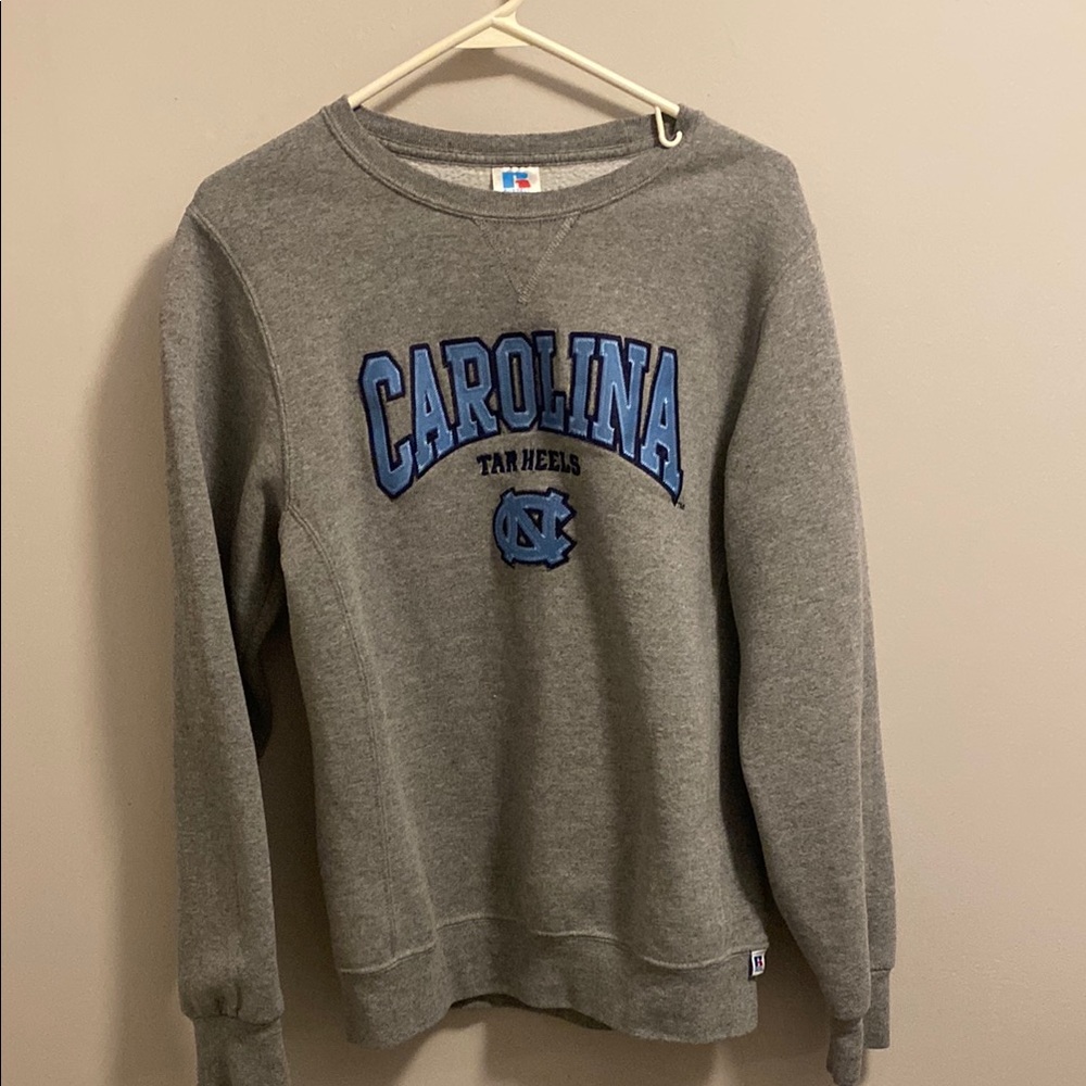 Champion Gray and Blue Crewneck Sweater